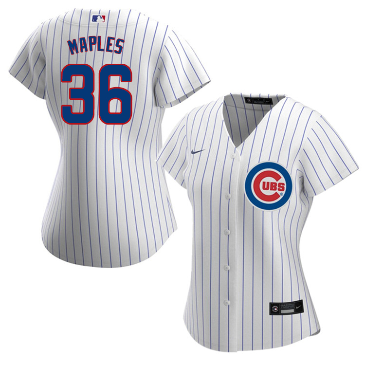 Nike Women #36 Dillon Maples Chicago Cubs Baseball Jerseys Sale-White